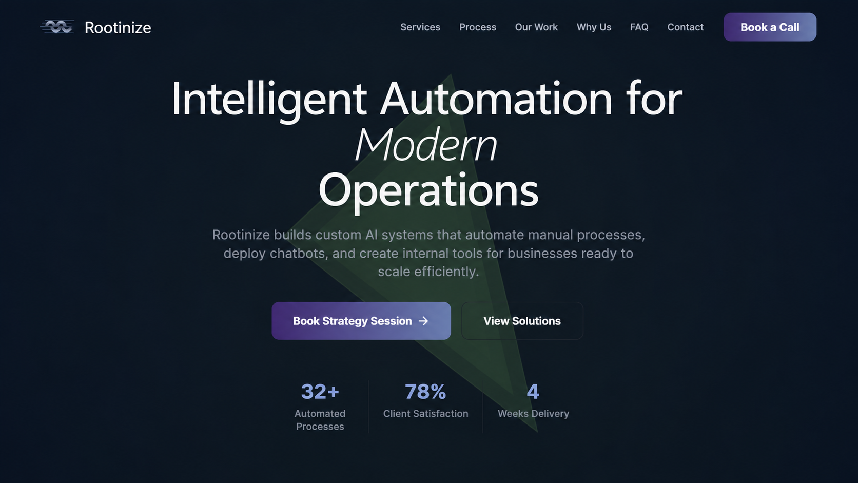 Rootinize intelligent automation website